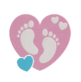 Baby Heart Pink - Embroidery Design - FineryEmbroidery
